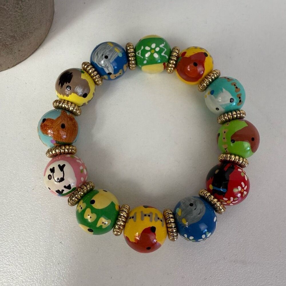 Angela Moore Bracelet Dog Breed Beaded Stretch Bracelet - Picture 2 of 4